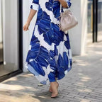Damen Maxikleid mit seitlichem Schlitz und luftiger Passform R&B