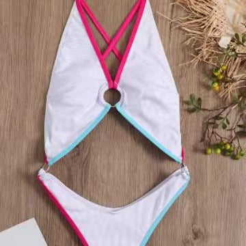 Damen Badeanzug mit verführerischem Cut-Out und modischen Akzenten R&B