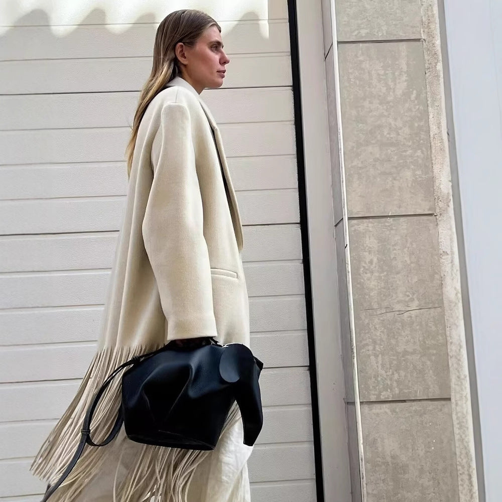 Damen Fransen-Blazer mit eleganter Passform und modernem Design R&B