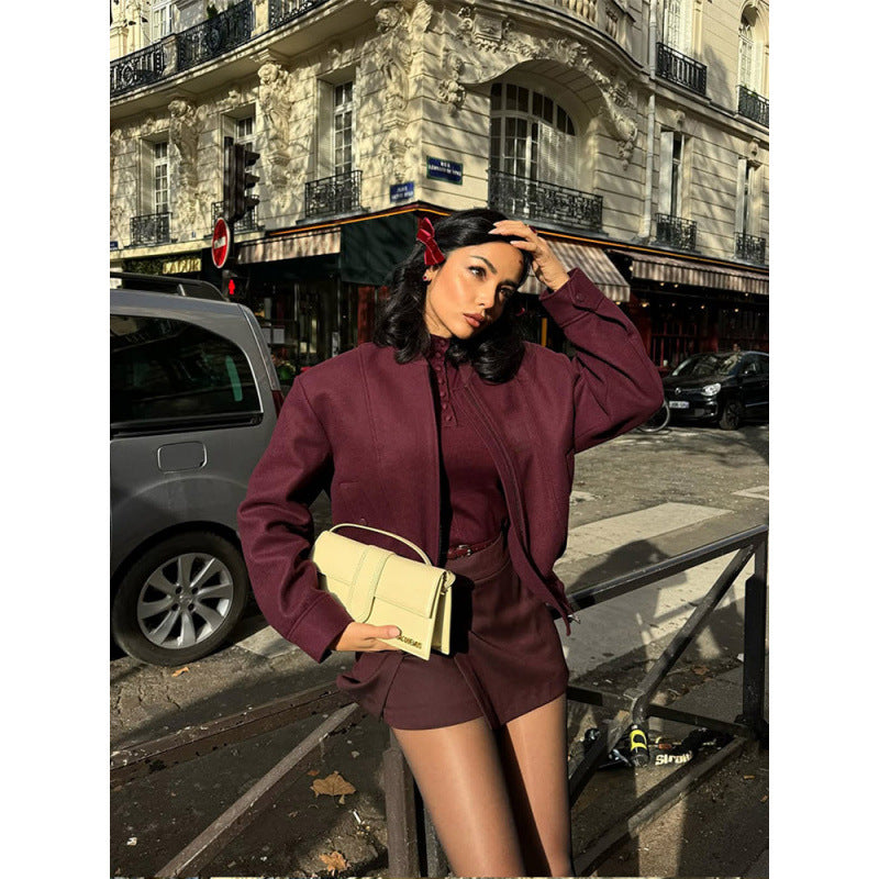 Damen stylische Bomberjacke aus hochwertigem Material R&B
