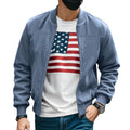 Herren nan Wildlederoptik Bomberjacke mit Reißverschluss und Rippbündchen R&B