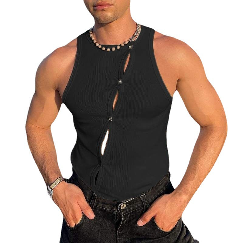 Damen sportliches ärmelloses Tanktop mit innovativem Schnürdesign R&B