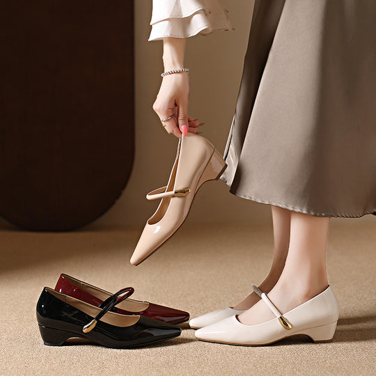 Damen elegante Mary Jane Schuhe mit Absatz R&B
