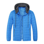 Herren gesteppte Windjacke mit Kapuze R&B