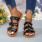 Damen Freizeitsandalen mit verstellbaren Trägern und rutschfester Sohle R&B