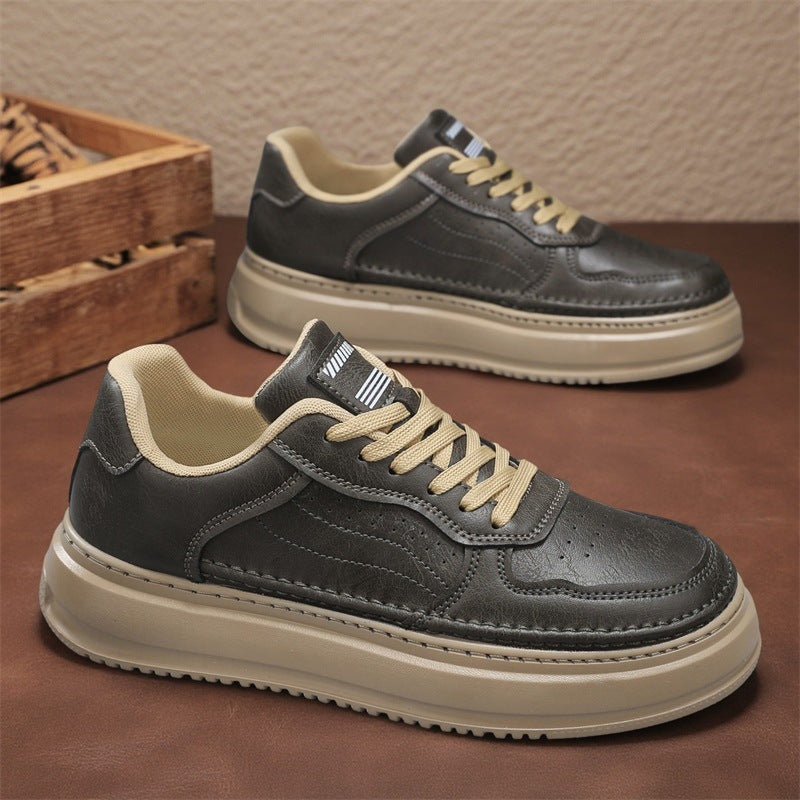 Damen Elegante Leder Sneakers mit gedämpfter Sohle R&B