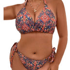 Damen Triangel-Bikini mit verstellbaren BindR&Bändern und verspieltem Design R&B