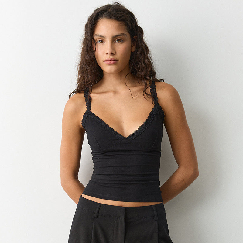 Damen Spitzeneinsatz Untertop R&B