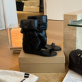 Damen Elegante Sandalen mit einzigartigem Falten-Design und modischem Verstellriemen R&B
