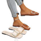Damen trendige Mules mit elegantem Dekor R&B
