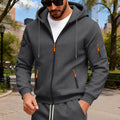 Herren sportlicher Kapuzenpullover mit modischen Schnellverschlüssen und praktischen Taschen R&B