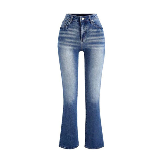 Damen Slim Fit Jeans mit hohem Bund R&B