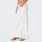 Damen Spitzencrop-Top mit dekorativem Schleifendetail
