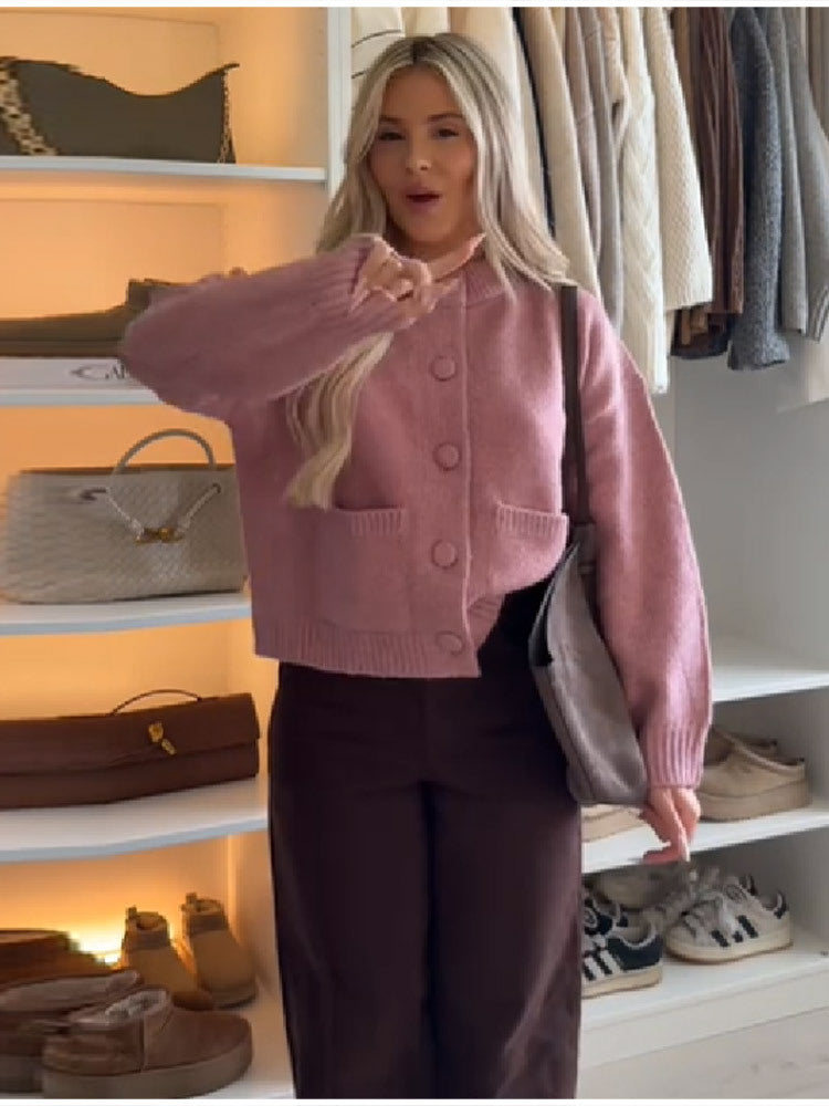 Damen Oversized Strickjacke R&B