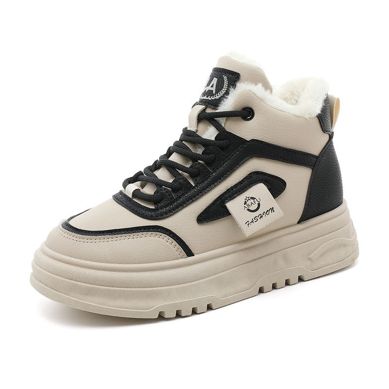 Damen Warmgefütterte High-Top Sneakers mit sportlichem Design R&B