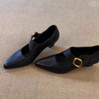 Damen elegante Mary Jane Schuhe mit modischem Schnallenverschluss R&B