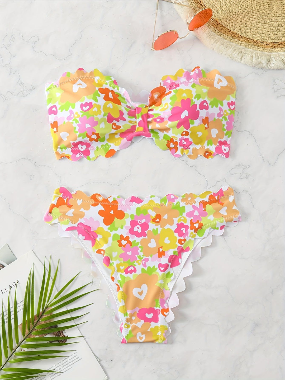 Damen Bikini-Set mit floralem Muster R&B