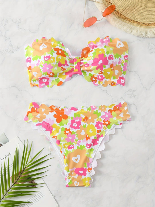 Damen Bikini-Set mit floralem Muster R&B