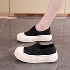 Damen modische Slip-On Sneakers mit elastischem X-Design und rutschfester Sohle R&B