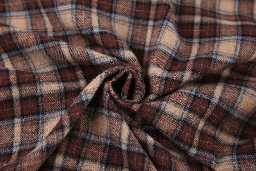 Damen Karierte Flanellbluse mit elegantem Schnitt und bequemen Ärmeln R&B