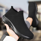 Unisex nan elastischer Strick-Schlupfschuh mit konturierter viskoelastischer Innensohle und rutschfester stoßdämpfender Laufsohle R&B