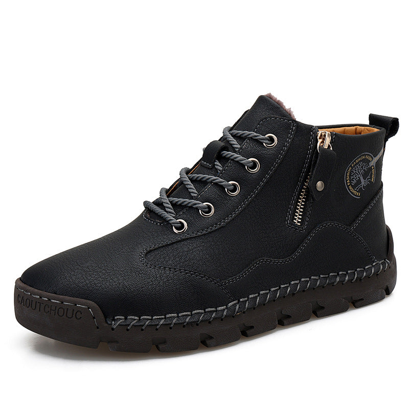 Herren robuste Wanderstiefel mit seitlichem Reißverschluss R&B