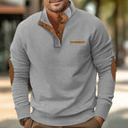 Herren Strickpullover mit kontrastierenden Design-Elementen R&B