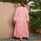 Damen luftiges Maxikleid mit V-Ausschnitt und taillierter Passform R&B
