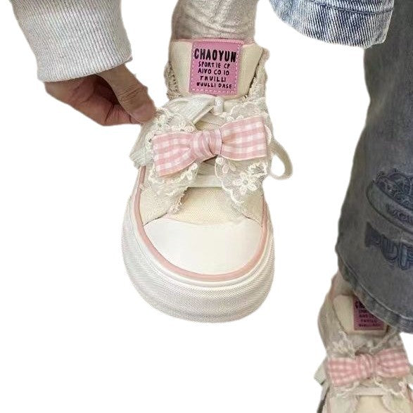 Damen Sneaker mit verspielten Schleifen-Details und rutschfester Sohle R&B