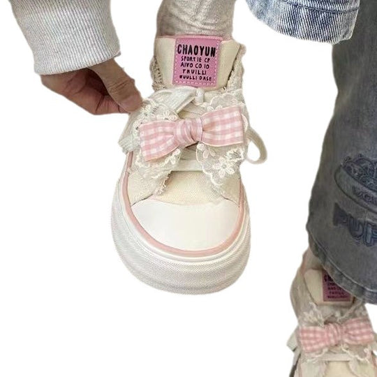 Damen Sneaker mit verspielten Schleifen-Details und rutschfester Sohle R&B