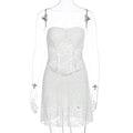 Damen Spitzenkleid mit Cut-Out-Design und tiefem Ausschnitt R&B