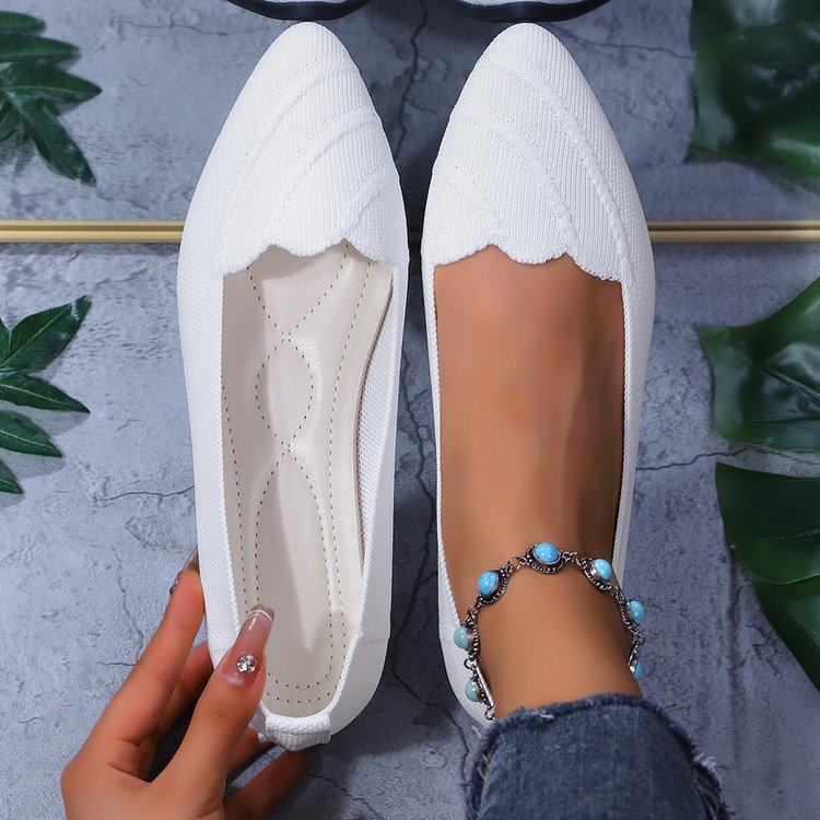 Damen Ballerinas mit eleganter Spitzenstruktur R&B