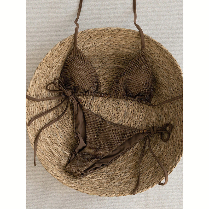 Damen Mesh-Bikini-Set
