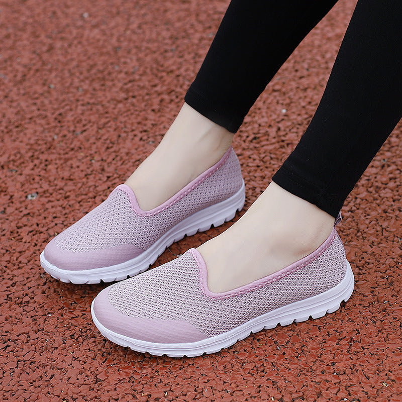 Damen nan ergonomisch geformte Komfort-Slipper mit atmungsaktivem NetzgewR&Be-Obermaterial und gedämpfter Laufsohle R&B