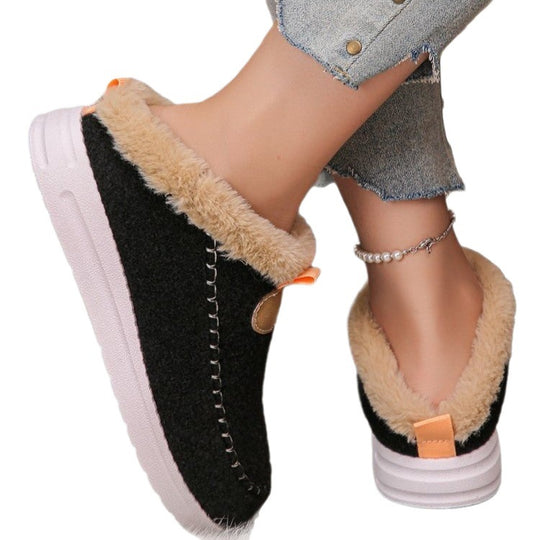 Damen Fluffy Hausschuhe mit rutschfester Sohle und kuscheligem Innenfutter R&B