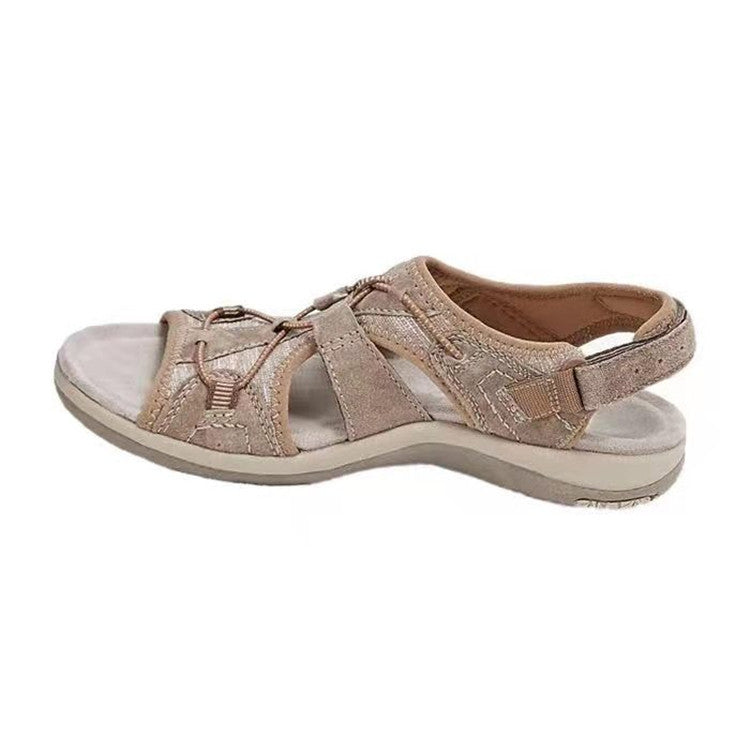 Damen Freizeitsandalen mit verstellbaren Riemen und ergonomischem Fußbett R&B