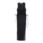 Damen Maxikleid mit modischem Wickeldesign und Rüschendetails R&B