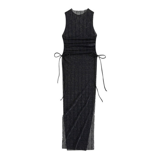 Damen Maxikleid mit modischem Wickeldesign und Rüschendetails R&B