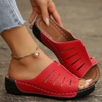 Damen Komfort-Sandalen mit durchbrochenem Obermaterial und rutschfester Sohle R&B