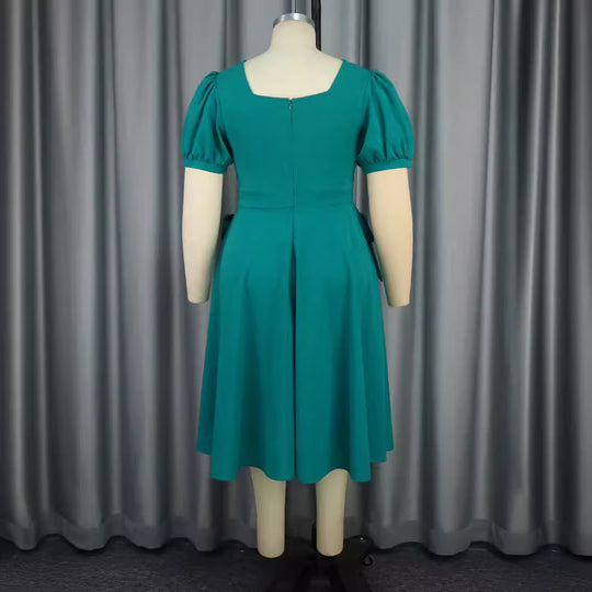 Damen Komfortables Kleid mit voluminösen Schleifen-Details R&B