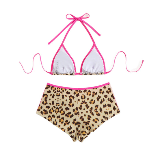 Damen Triangel-Bikini mit auffälligem Animal-Print und sportlichem Schnitt R&B