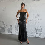 Damen Elegantes Bandeau-Minikleid mit funkelnden Akzenten R&B