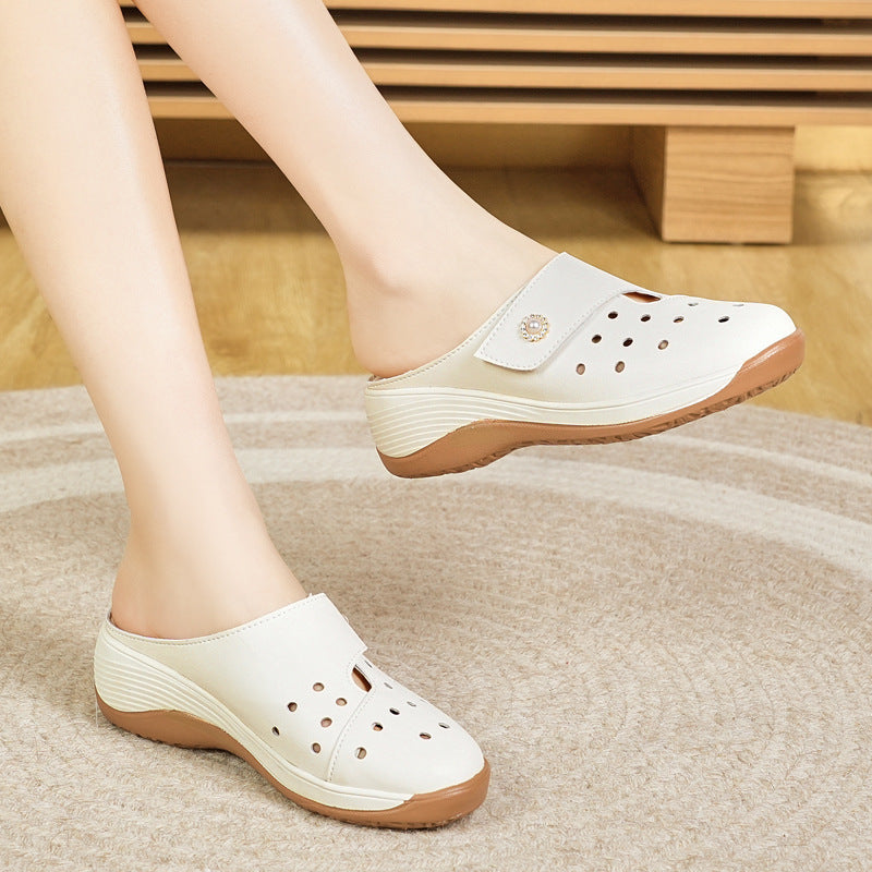 Damen Komfortable Clogs mit modischem Cut-Out Design und flexiblem Fußbett R&B