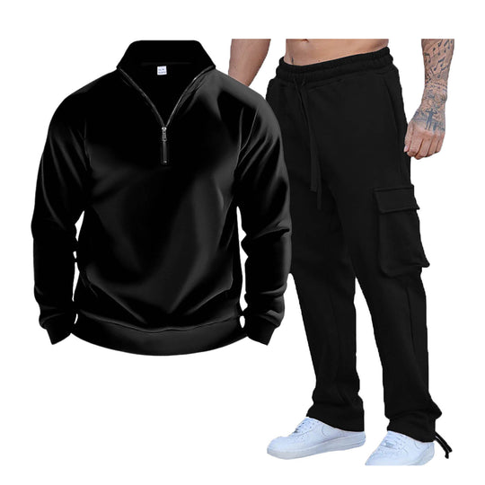 Herren Sportanzug mit praktischer Zip-Kragen und seitlichen Eingrifftaschen R&B