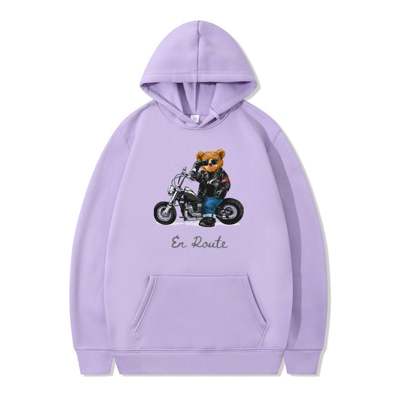 Damen Kapuzenpullover mit einzigartigem Bärenmotiv und lässiger Passform