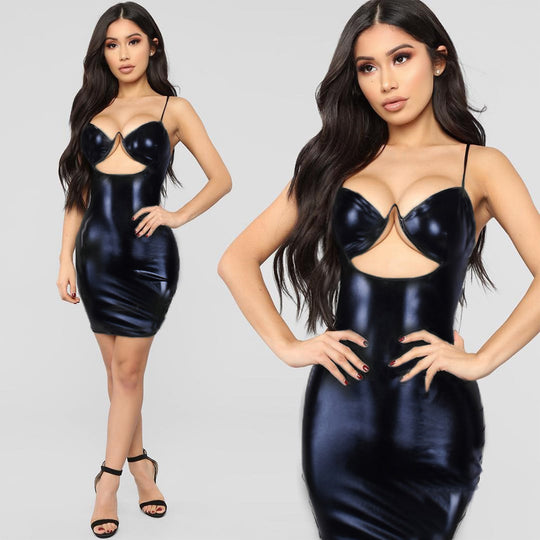 Damen Hautenges Kleid mit tiefem Ausschnitt und aufregendem Design R&B
