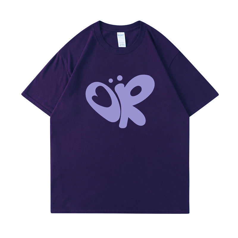 Damen lässiges T-Shirt mit einzigartigem Grafikdruck R&B
