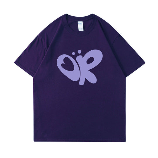 Damen lässiges T-Shirt mit einzigartigem Grafikdruck R&B