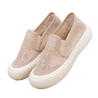 Damen Slip-On Sneakers mit zarter Spitze und rutschfester Sohle R&B