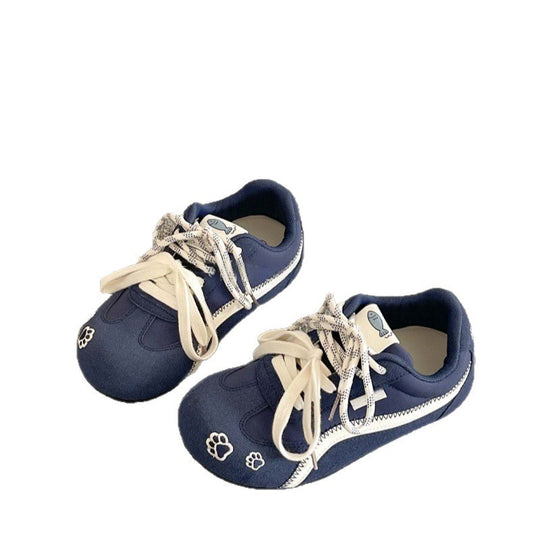 Damen Sportliche Freizeit Sneakers mit pfotenmotivierter Verzierung R&B